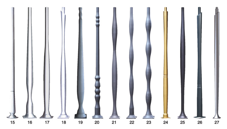 旋壓鋁合金庭院燈燈杆款式圖片